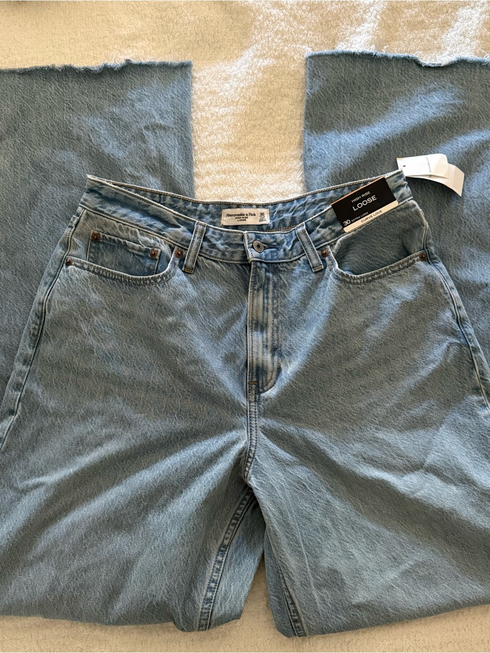 Abercrombie Curve Love High Rise Loose Jeans